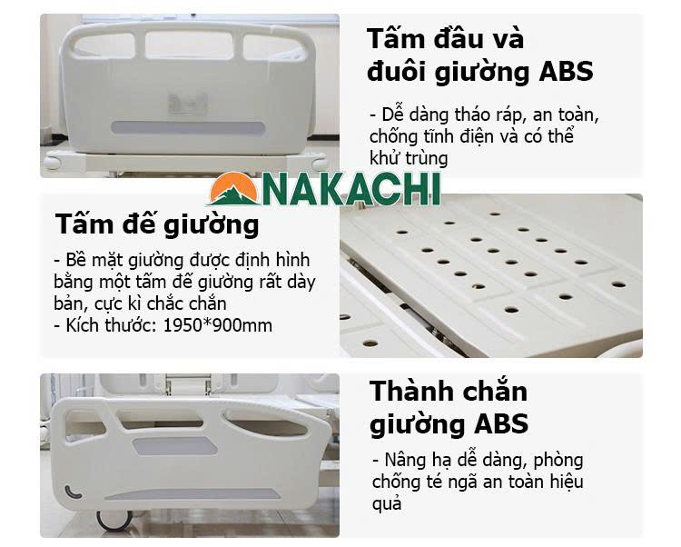 tính năng Giường Y Tế ICU Cao Cấp Nakachi NC-H16 Pro